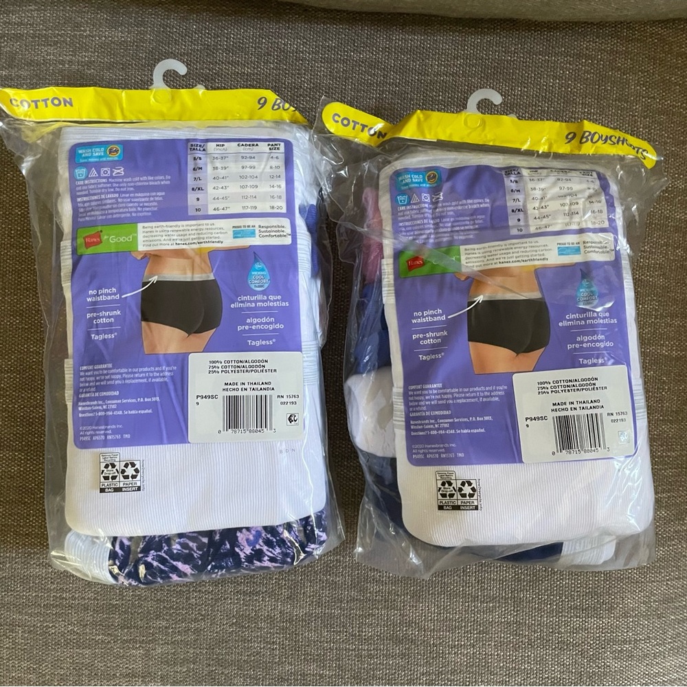 Hanes Women's Boyshorts Bundle 16 pairs total - Picture 2 of 6